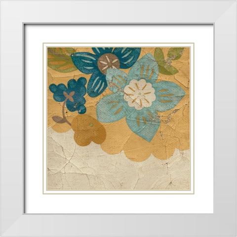 Sunshine Tapestry II White Modern Wood Framed Art Print with Double Matting by Zarris, Chariklia