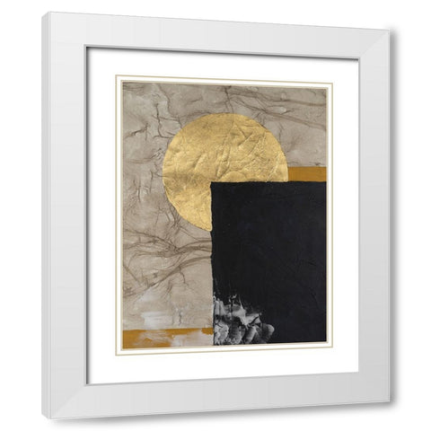 Adorned Geometric II White Modern Wood Framed Art Print with Double Matting by Willett, Michael