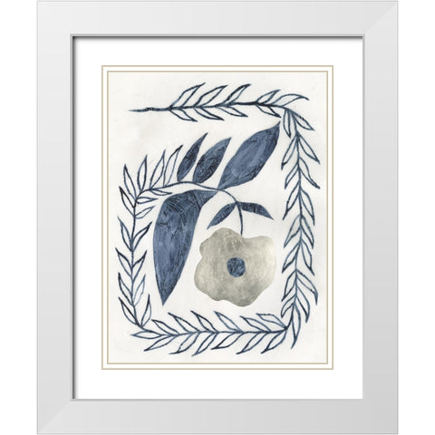 Royal Corolla I White Modern Wood Framed Art Print with Double Matting by Lam, Vanna