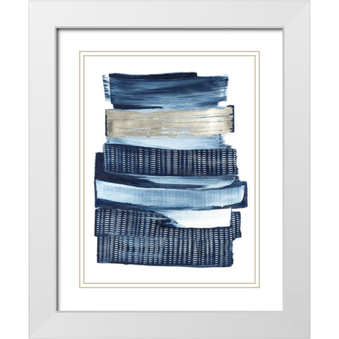 Lineups II White Modern Wood Framed Art Print with Double Matting by Lam, Vanna