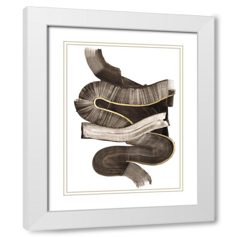 Coiling I White Modern Wood Framed Art Print with Double Matting by Lam, Vanna