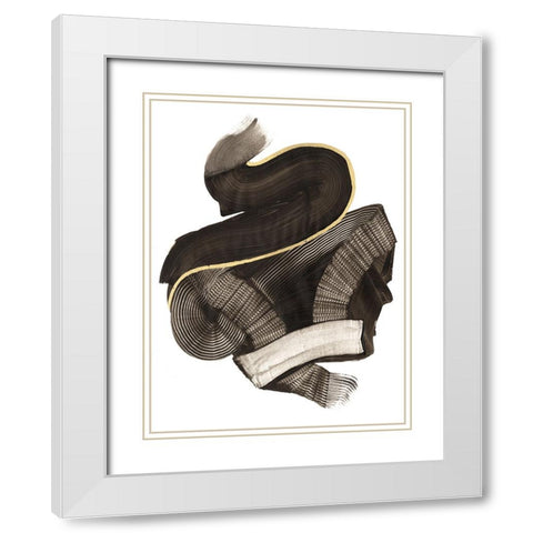 Coiling II White Modern Wood Framed Art Print with Double Matting by Lam, Vanna