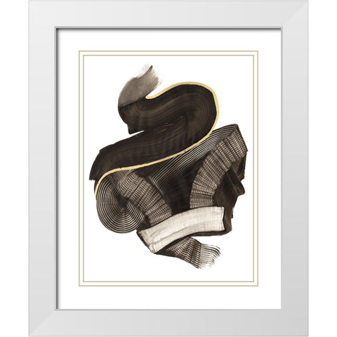 Coiling II White Modern Wood Framed Art Print with Double Matting by Lam, Vanna