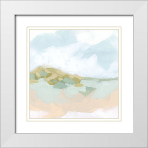 Sandbar Clouds I White Modern Wood Framed Art Print with Double Matting by Vess, June Erica