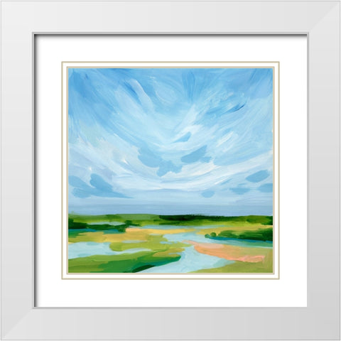 Marshy Coast I White Modern Wood Framed Art Print with Double Matting by Barnes, Victoria