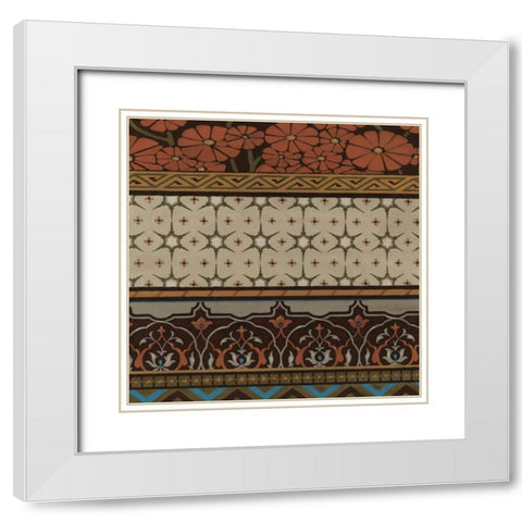 Heirloom Textile I White Modern Wood Framed Art Print with Double Matting by Vess, June Erica