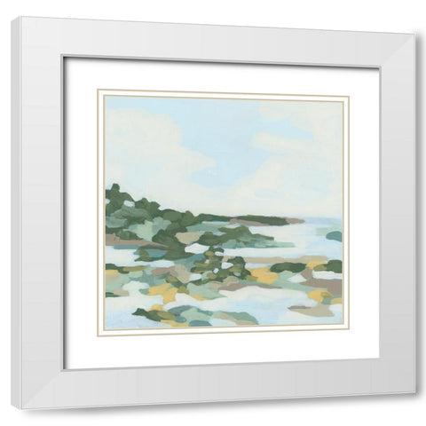 Dappled Shoals I White Modern Wood Framed Art Print with Double Matting by Vess, June Erica