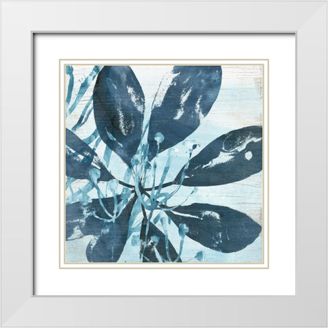 Water Palms III White Modern Wood Framed Art Print with Double Matting by Vess, June Erica