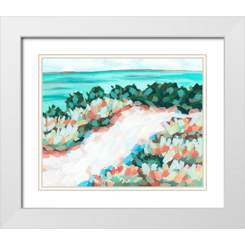 Beach Side I White Modern Wood Framed Art Print with Double Matting by Wang, Melissa