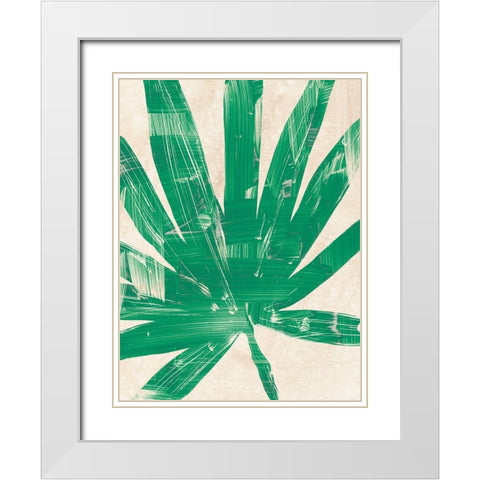 Basketweave Leaf III White Modern Wood Framed Art Print with Double Matting by Vess, June Erica