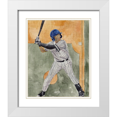 Playing Field I White Modern Wood Framed Art Print with Double Matting by Wang, Melissa