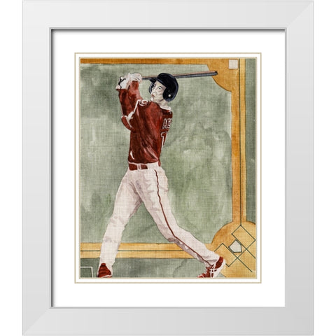 Playing Field IV White Modern Wood Framed Art Print with Double Matting by Wang, Melissa