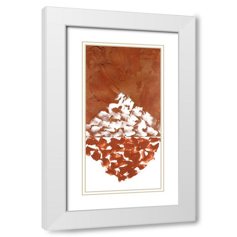 Hued Plaster II White Modern Wood Framed Art Print with Double Matting by Willett, Michael