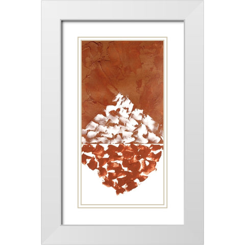Hued Plaster II White Modern Wood Framed Art Print with Double Matting by Willett, Michael
