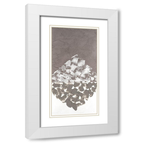 Hued Plaster V White Modern Wood Framed Art Print with Double Matting by Willett, Michael
