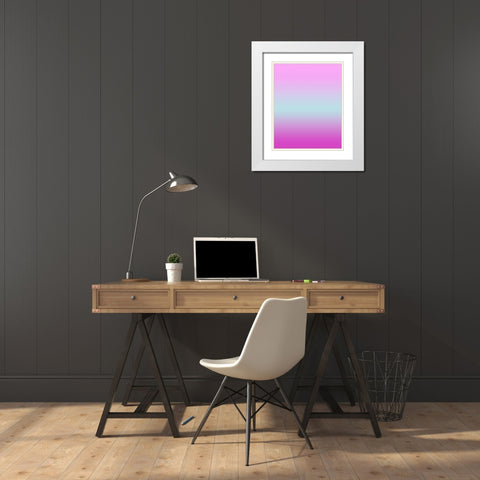 Longing Ombre III White Modern Wood Framed Art Print with Double Matting by Longley, Alicia
