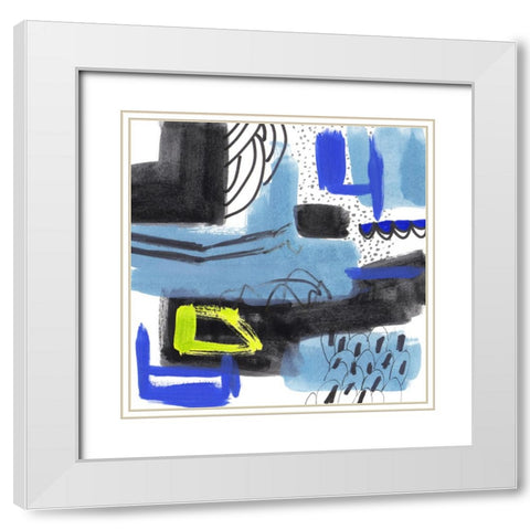 The Sierra I White Modern Wood Framed Art Print with Double Matting by Wang, Melissa