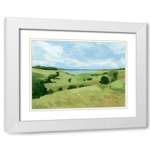 Pastoral Study II White Modern Wood Framed Art Print with Double Matting by Barnes, Victoria