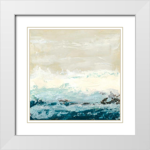 Coastal Currents I White Modern Wood Framed Art Print with Double Matting by Vess, June Erica