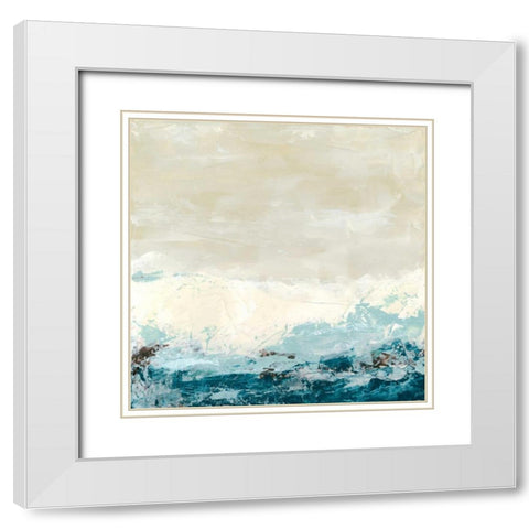 Coastal Currents II White Modern Wood Framed Art Print with Double Matting by Vess, June Erica