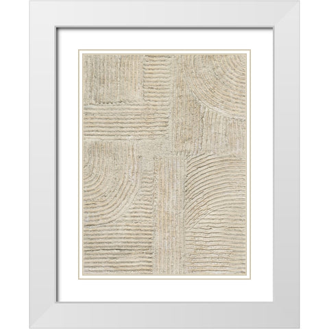Sandstone Pastures II White Modern Wood Framed Art Print with Double Matting by Willett, Michael