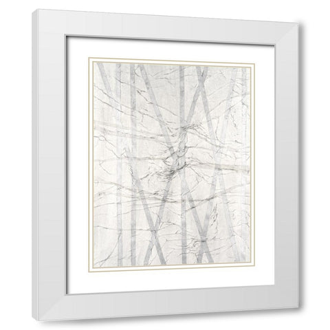 Pewter Forrest II White Modern Wood Framed Art Print with Double Matting by Lam, Vanna