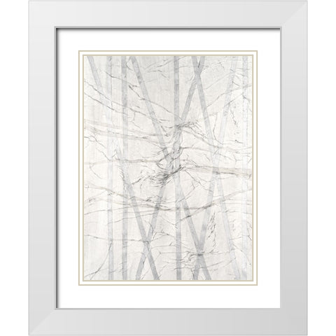 Pewter Forrest II White Modern Wood Framed Art Print with Double Matting by Lam, Vanna