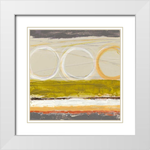 Tangent II White Modern Wood Framed Art Print with Double Matting by Vess, June Erica