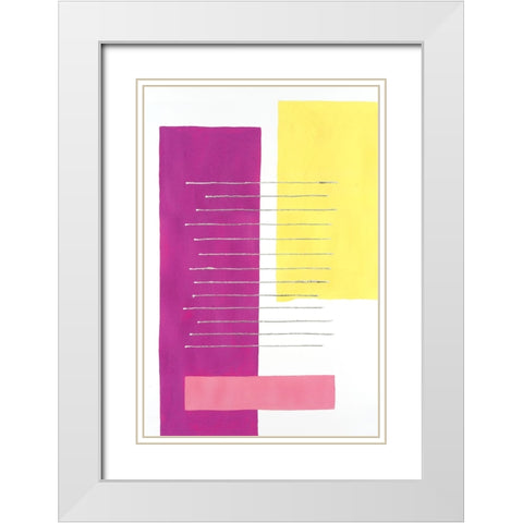 Modulation II White Modern Wood Framed Art Print with Double Matting by Willett, Michael