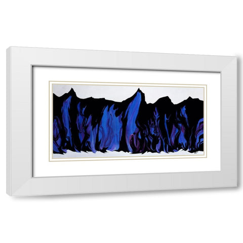 Blue Majestic White Modern Wood Framed Art Print with Double Matting by Douglass, Farrell