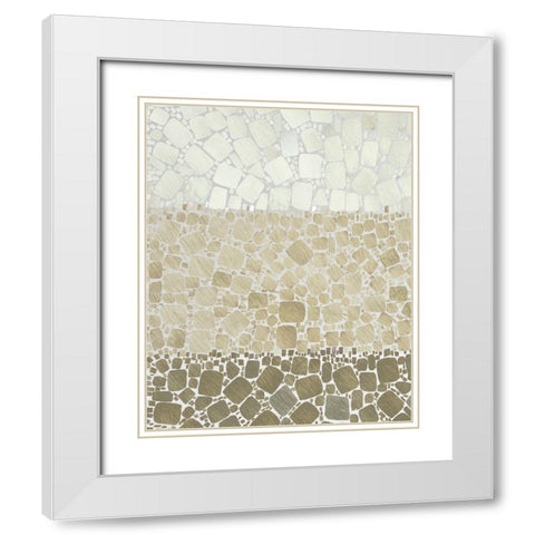 Bedrock III White Modern Wood Framed Art Print with Double Matting by Saunders, Alonzo