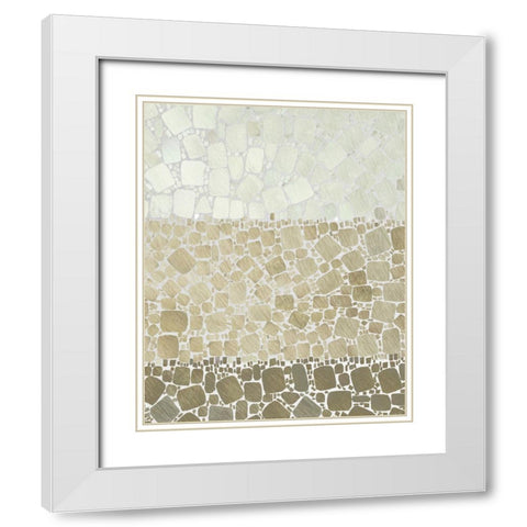 Bedrock IV White Modern Wood Framed Art Print with Double Matting by Saunders, Alonzo