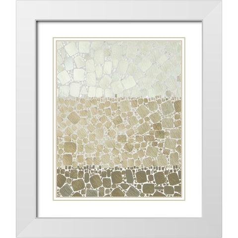 Bedrock IV White Modern Wood Framed Art Print with Double Matting by Saunders, Alonzo