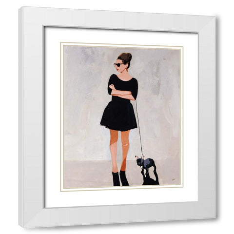 Frenchy White Modern Wood Framed Art Print with Double Matting by Rabo, Clayton