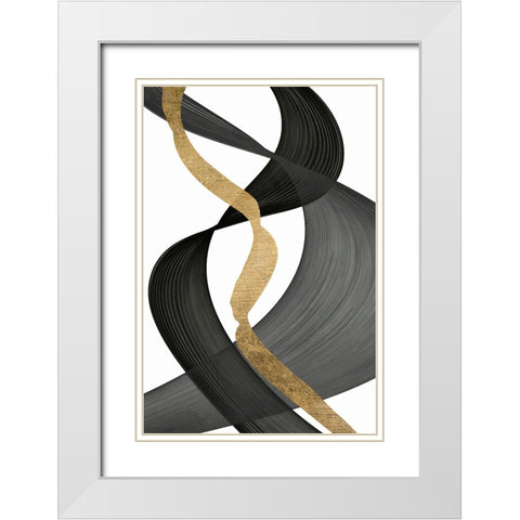 Inner Flow  II White Modern Wood Framed Art Print with Double Matting by Saunders, Alonzo