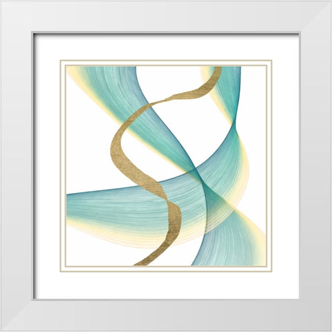Outer Flow I White Modern Wood Framed Art Print with Double Matting by Saunders, Alonzo