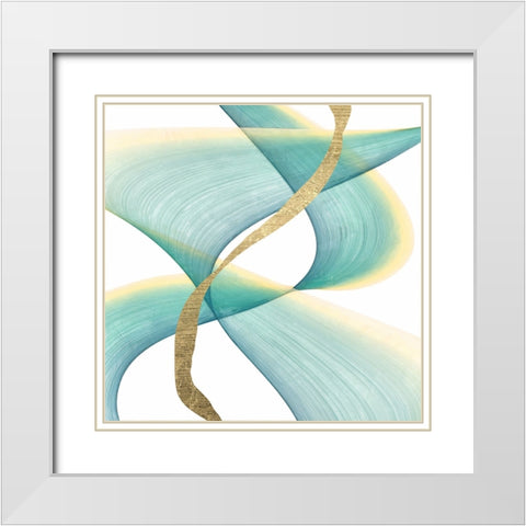 Outer Flow II White Modern Wood Framed Art Print with Double Matting by Saunders, Alonzo