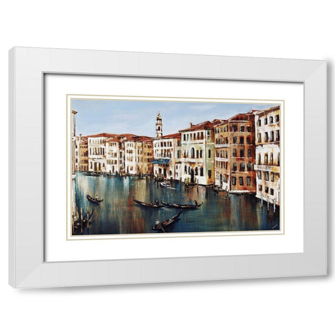 Venice in Spring White Modern Wood Framed Art Print with Double Matting by Edmunds, Sydney