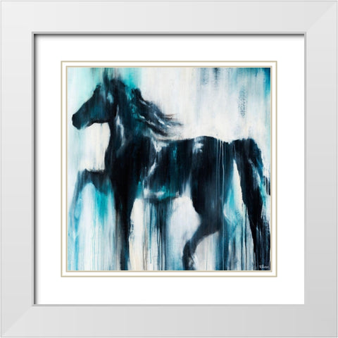 Vivacious White Modern Wood Framed Art Print with Double Matting by Drotar, Rikki