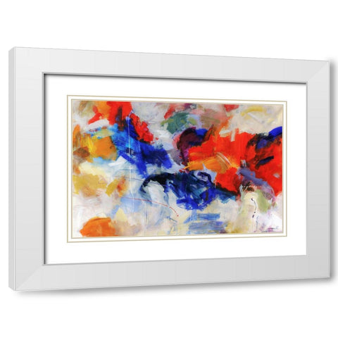 Rainbows Beginnings White Modern Wood Framed Art Print with Double Matting by Maas, Jodi