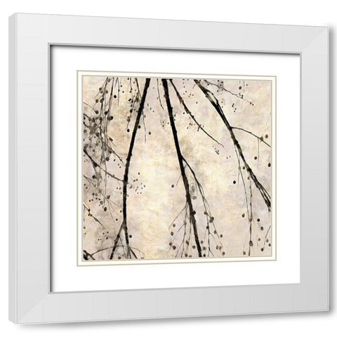 Winter Branches II White Modern Wood Framed Art Print with Double Matting by Saunders, Alonzo