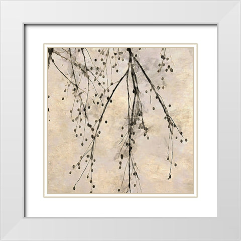 Winter Branches III White Modern Wood Framed Art Print with Double Matting by Saunders, Alonzo