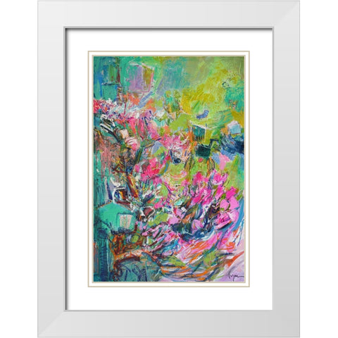 Garden of Light  I White Modern Wood Framed Art Print with Double Matting by Fagan, Dorothy