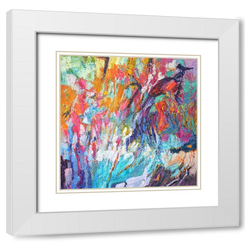 Will O Wisp II White Modern Wood Framed Art Print with Double Matting by Fagan, Dorothy