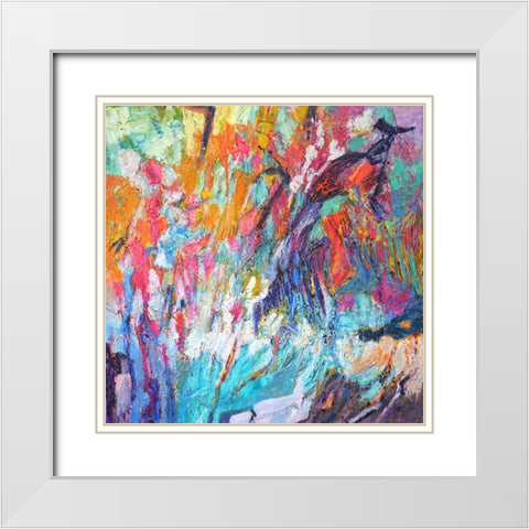 Will O Wisp II White Modern Wood Framed Art Print with Double Matting by Fagan, Dorothy