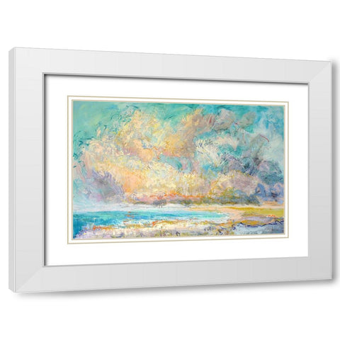 Ever Deeply II White Modern Wood Framed Art Print with Double Matting by Fagan, Dorothy