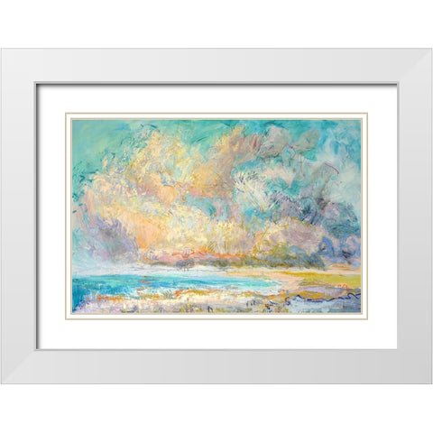 Ever Deeply II White Modern Wood Framed Art Print with Double Matting by Fagan, Dorothy