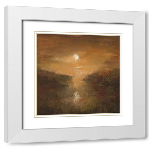 Early Rising White Modern Wood Framed Art Print with Double Matting by Finch, Sheila