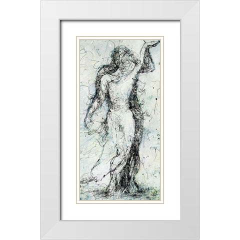 Inseparable White Modern Wood Framed Art Print with Double Matting by Drotar, Rikki