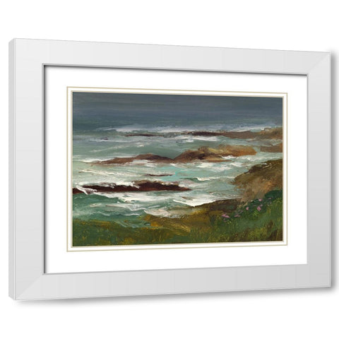 Pescadero II White Modern Wood Framed Art Print with Double Matting by Finch, Sheila
